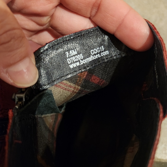 BORN McMillan Strappy Red Ankle Moto Boots Women's Size 7.5 - Picture 9 of 13